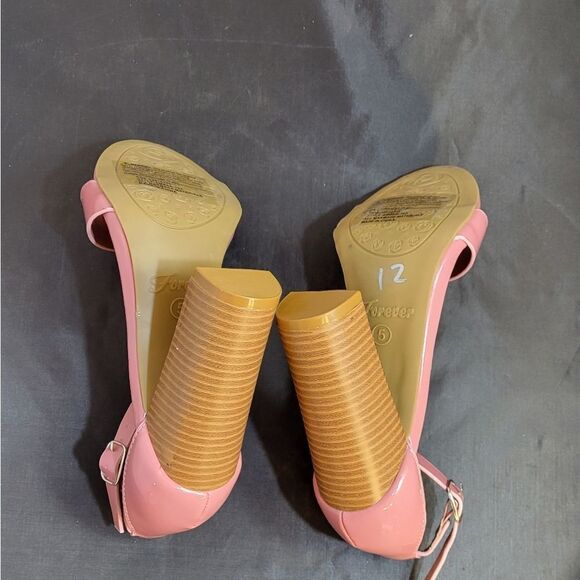 BRAND NEW FOREVER BLOCK ADJUSTABLE BUCKLE ANKLE STRAP OPEN TOE WOMEN"S SANDAL - Picture 11 of 14